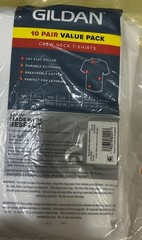 Gildan Men’s 10 Pack Short Sleeve Crew T-Shirt Tag-Free White Size Small NEW