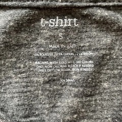 T-Shirt Heather Jersey Gray Crew Neck Henley Button Up Tee Shirt Size Small