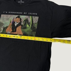 Disney The Lion King Scar Im Surrounded By Idiots Black Graphic T-Shirt Mens L
