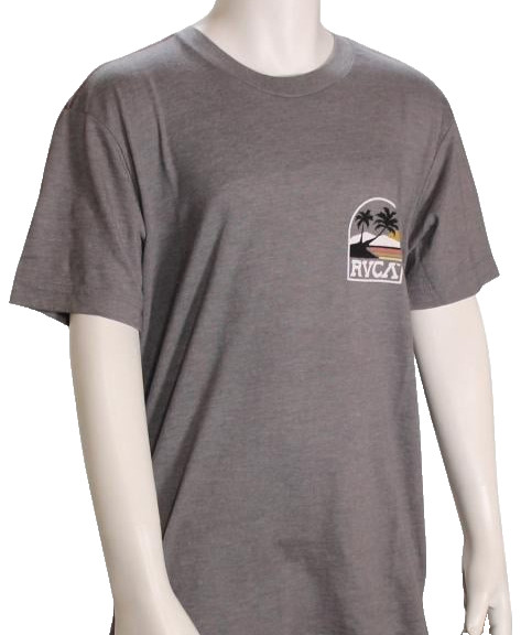 RVCA Sunny Days Short Sleeve T-Shirt M Mens Smoke Grey Slim Fit NWT Medium