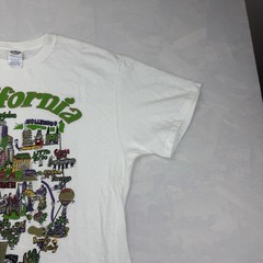 Vintage California Los Angeles Map Graphic T-Shirt Delta Pro Weight L