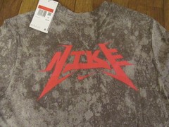 Nike Dri-Fit Heavy Metal Logo Tee T-Shirt Size Large Multi DH0220 033 Brand New