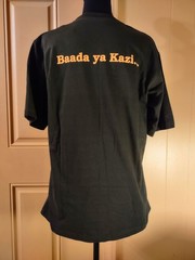 TUSKER BEER size L olive green T-Shirt NEW Kenyan Breweries Made In Kenya Africa