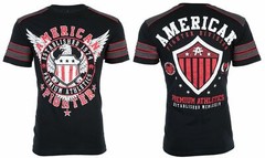 AMERICAN FIGHTER Excelsior Black Red Athletic Mens Crewneck T-shirt L-3XL NWT
