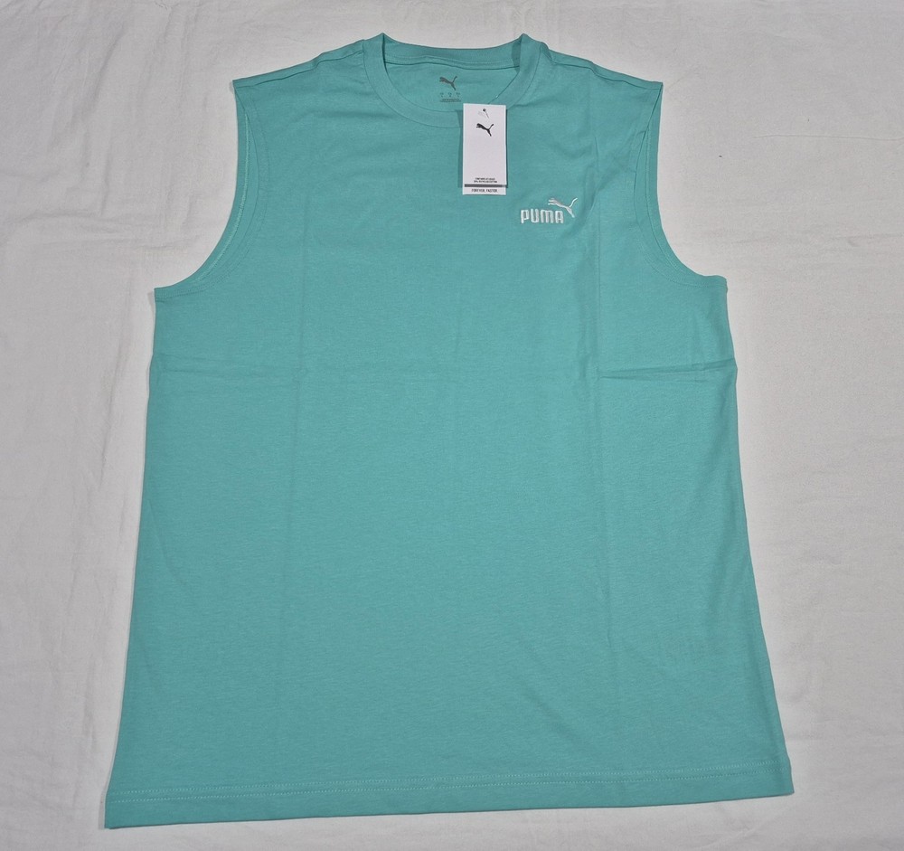 Puma Mens ESS # 1 Training Sports -Faster Tank Training Tank top Aquatic Blue