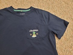 Chubbies Shirt Mens 2XL Blue Pocket Tee Logo Taco Weekend Neon Pineapple Casual