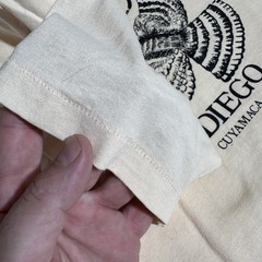 Vintage Hanes 50/50, Graphic, USA, Single Stitch, Tan/Peach, Female, XL
