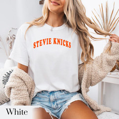Stevie Knicks T-Shirt Vintage Blue Orange Game Day Pop Culture Graphic Tee