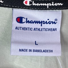 Champion Shirt Mens Large Green Chest Logo Graphic Tee Sportswear Short Sleeve