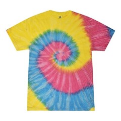 Pick a Yellow Tie Dye T-Shirts Kids & Adult SM – 5XL Cotton Colortone
