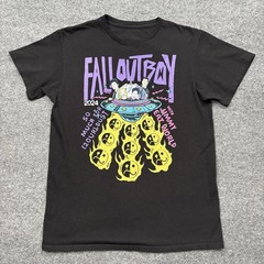 Fall Out Boy T Shirt Mens Medium Black Stardust Tour Promo Band Tee Punk Emo Y2K