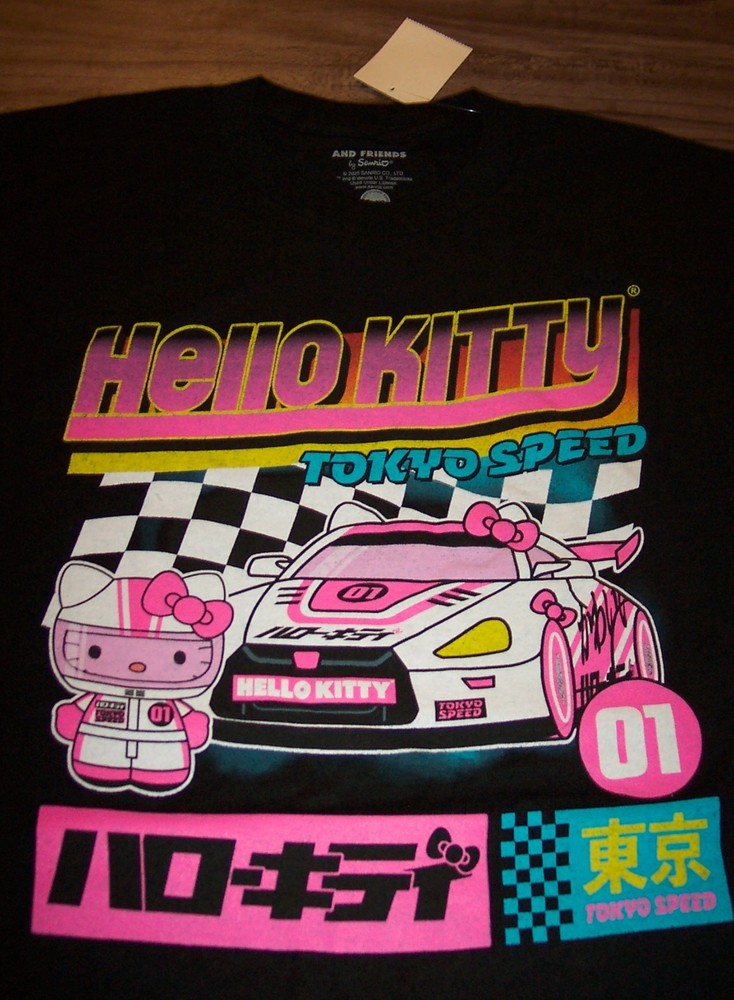 Sanrio HELLO KITTY Tokyo Speed Racing T-Shirt MENS 2XL XXL NEW w/ TAG