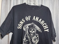 Sons Of Anarchy Mens Size 2XL T-Shirt Black Graphic Tee Road Gear Tv Show