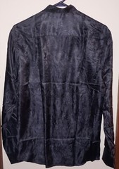 New Hi-Tie Men’s Black Paisley AOP Dress Shirt Button Down Long Sleeve Mens Sz M