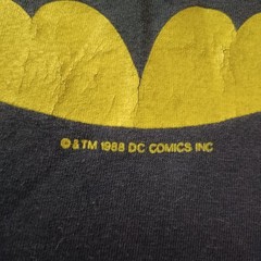 Vtg Batman T Shirt Mens L Black DC Comics Retro Movie Film Tee Single Stitch 80s