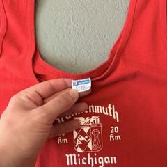 Vintage 1970’s Single Stitch Michigan Champion Running Tank – Medium
