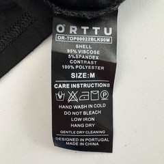 ORTTU Leonardo Top Mens Size M Black Jersey Short Lace Sleeves Sexy Fitted