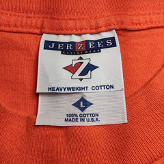 VTG Y2K Freeport Bahamas T-Shirt Lrg Orange Embroidered Sea Life USA Made Cotton