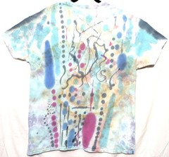 Handmade Tie Dye New York Street Art Abstract Design XL Tee Shirt 22″ W X 30″ L