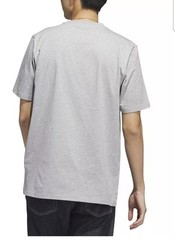 adidas Men’s Crewneck American Flag Graphic T-Shirt Grey Heather-Small
