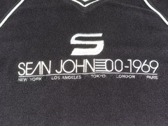 Y2K Sean John Shirt Mens XL Black Velour Rap Hip Hop Streetwear Embroidered