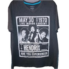 Jimi Hendrix Concert T-Shirt May 30 1970 Graphic Tee Size Lg 42-44 Vintage Style