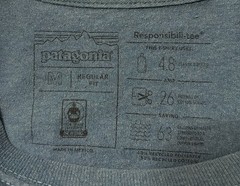Patagonia Responsibili-Tee Men’s Blue Graphic Logo Crew Neck T-Shirt Size M