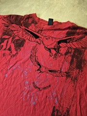 Y2K Karl Kani T Shirt Mens 3XL Red Eagles Graphic Print Short Sleeve Streetwear