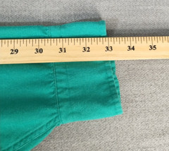 Tommy Hilfiger Mens 16 1/2 32-33 Solid Green Casual Button Up Long Sleeve Shirt