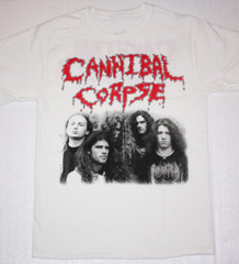 CANNIBAL CORPSE CLASSIC LINE UP NEW WHITE T-SHIRT
