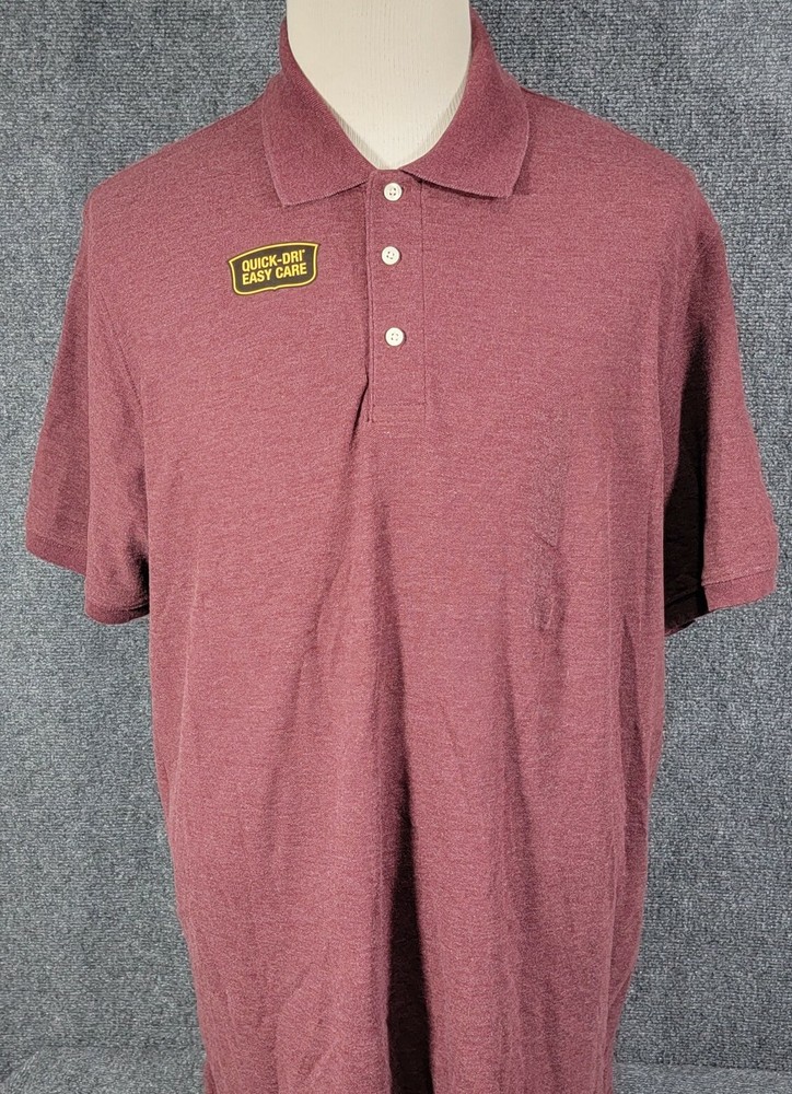 The Foundry Supply Co Adult Men’s Short Sleeve 3 Button Polo LT Autumn Burgundy