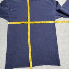Vintage Pluma Heavyweight Cotton Long Sleeve T Shirt Mens M USA Made Blue