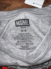 Marvel The Amazing Spider-Man Gray Short Sleeve Tee with Red and Blue Graphics