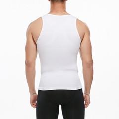 Mens Compression Shirt Slimming Body Shaper Vest Waist Trainer Vests Undershirts