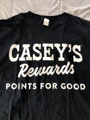 Casey’s Stores ” Rewards Points For Good ” T-Shirt Black Size 2XL
