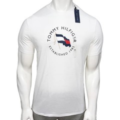 TOMMY HILFIGER MSRP$39.50 MEN’S WHITE CREW NECK SHORT SLEEVE T-SHIRT SIZE L