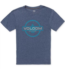 VOLCOM Line Service Short Sleeve T-Shirt sz XL X-Large Heather Navy Modern Fit