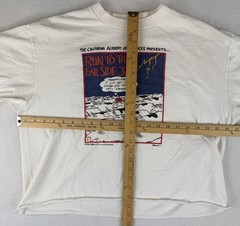 Vtg 80’s Run To The Far Side XI Tee White Long Sleeve Cartoon Cows Sz XL USA