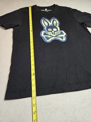 Psycho Bunny Men’s Big Bunny Graphic T-Shirt Black 100% Pima Cotton Size 5 (L)