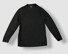 Perry Ellis Men’s Black Long-Sleeve Stretch Crewneck Shirt Top Size L