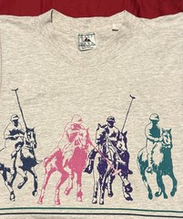 VTG 90s Galt Sand Polo Team Graphic Tshirt XL Gray Heather Made In USA
