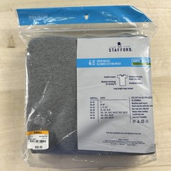 Stafford Men’s Small S Dry+Cool Breathable Mesh Crew Neck T-Shirt 4-Pack Black