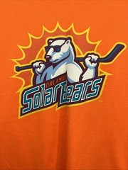 Enemy Ink x Orlando Solar Bears Hockey Adult Small Orange Made In ORL T-shirt