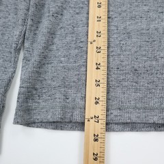 Old Navy Waffle Knit Thermal Shirt Mens Large Gray Lightweight Cotton Stretch LS