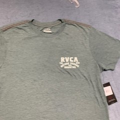 Vintage RVCA Ridge SS Dye T Shirt Mens Large Olive Green Crew Neck Summer Tee