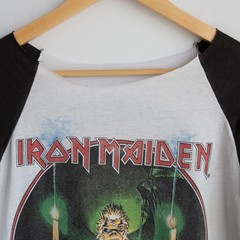Vintage 1988 Iron Maiden Seventh Son Tour Raglan Shirt Double Sided Rare S
