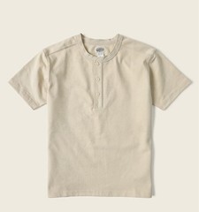 10.6 oz Cotton Short Sleeve Henley T-Shirt – Apricot M