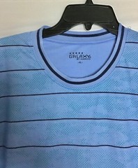 GALAXY MEN BIG ND TALL MEN BLUE STRIPE TEE SHIRT SZ 4XL