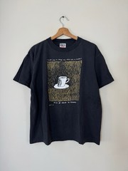 Vintage 90’s Coffee Stine Single Stitch Black Tee Shirt – Large