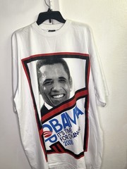 Vintage 2008 Barack Obama “Time For Change” T Shirt Oversized Deadstock 4XL
